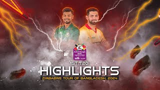 Bangladesh vs Zimbabwe Highlights || 1st T20i || Zimbabwe tour of Bangladesh 2024 image