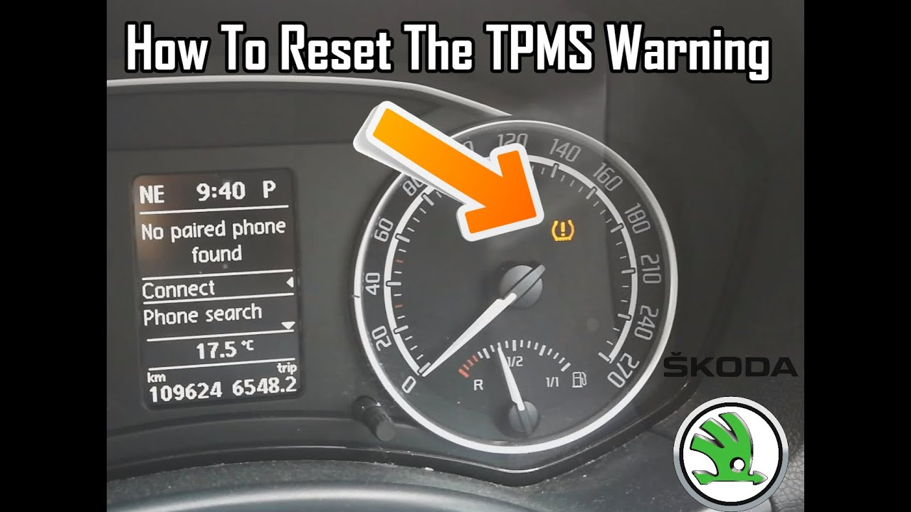 Skoda Octavia Tpms Reset How To Youtube