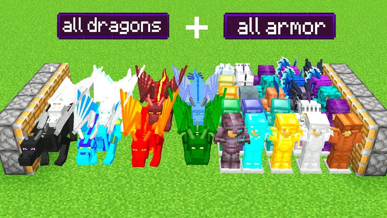 all dragons + all armor = ??? / minecraft YouTube