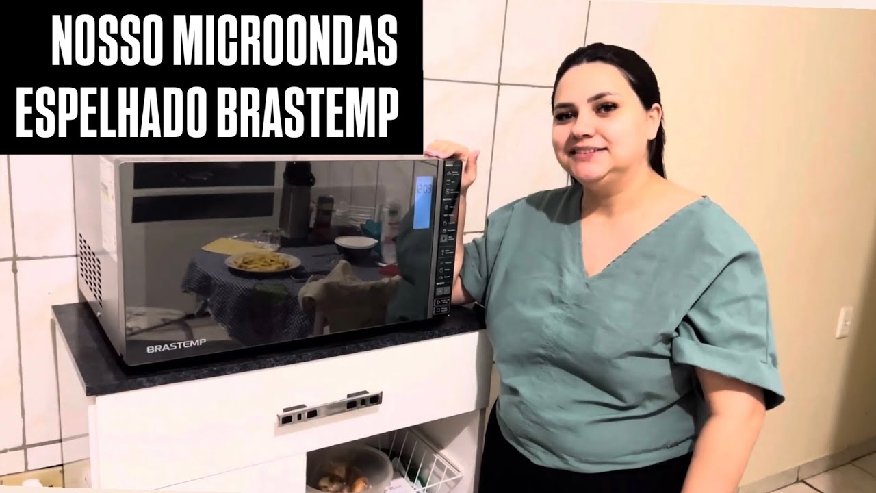 MICROONDAS BRASTEMP ESPELHADO COM GRILL