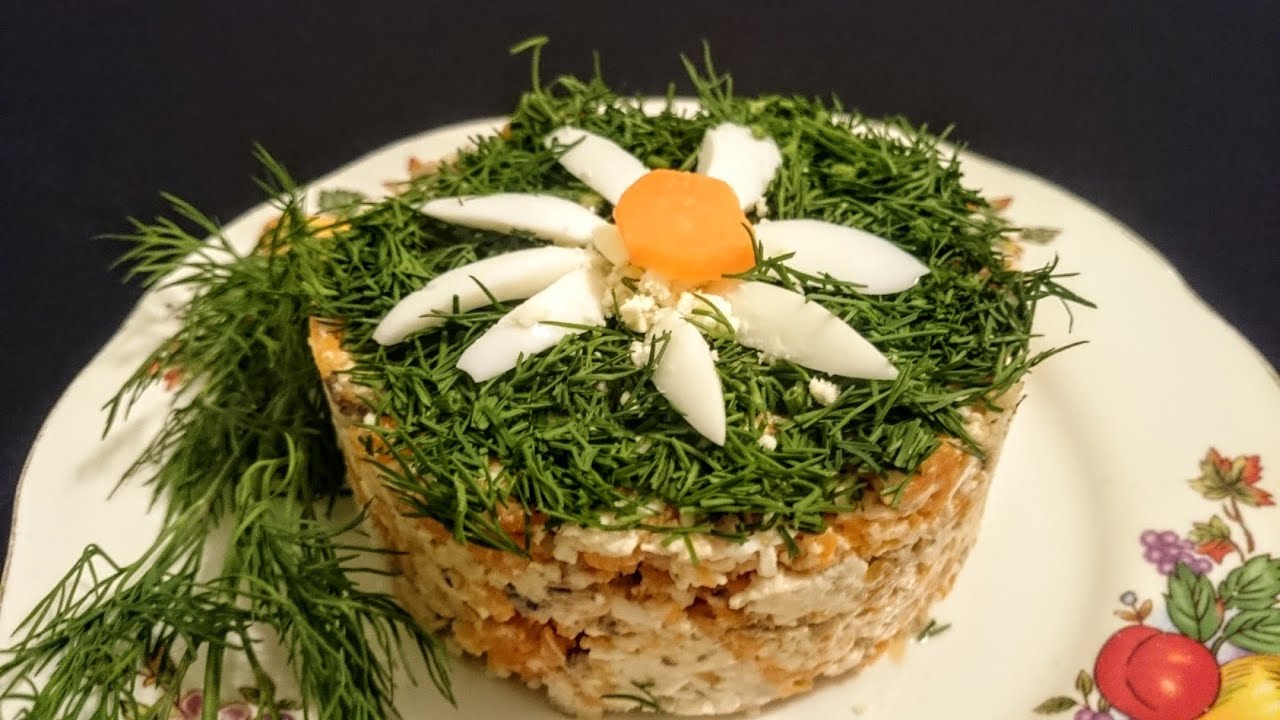 Куриный салат с грибами и сыром Простой праздничный рецепт на ужин!