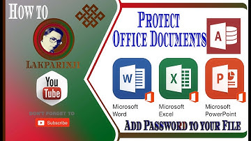 How to Add a Password to your Word, Excel or PowerPoint file || Protect Your Microsoft Office Docs