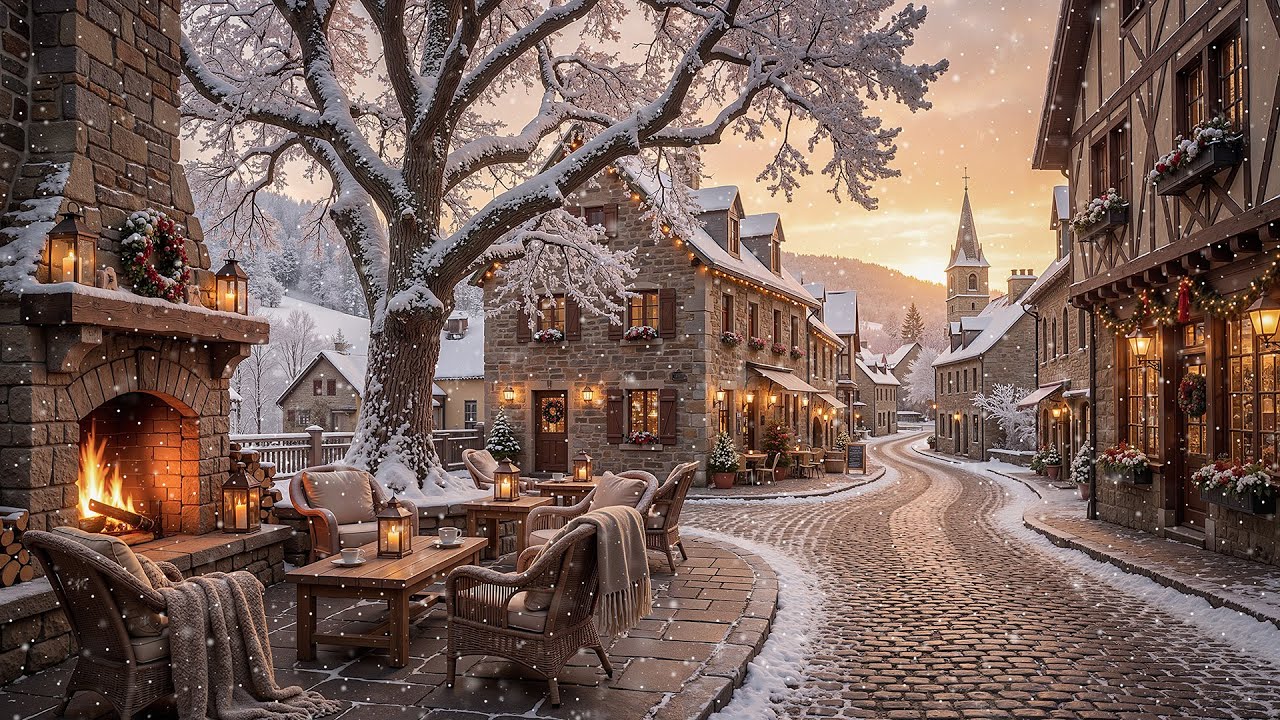 Спокойная зимняя кофейная джазовая атмосфера | Нежная джазовая музыка и уютная обстановка