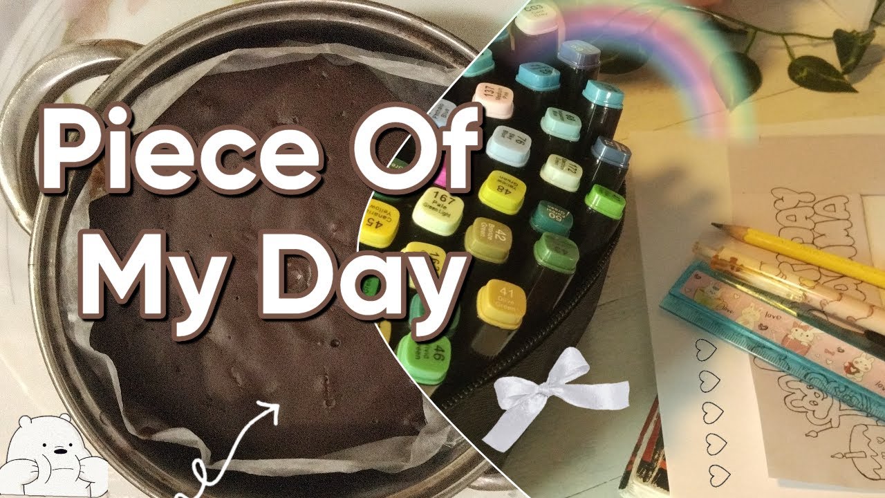 A Sweet Piece of My Day 🌷🍰 | Baking & Colouring Aesthetic Vlog