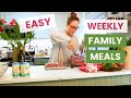 Easy weekly family meals  chicken  beef  salmon  veggies