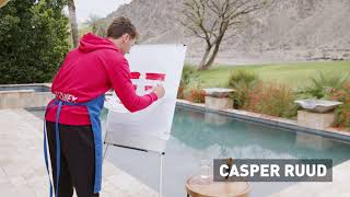 Team Yonex gets crafty while painting their country's flag