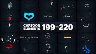 Cartoon Elements Pack - Playful 2D Animation Set (Ae)