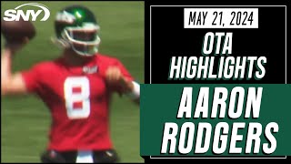 Aaron Rodgers looks solid at Jets OTAs after missing most of 2023 season with Achilles injury | SNY