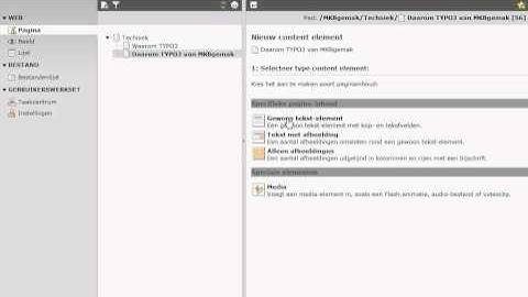 TYPO3 content management demo