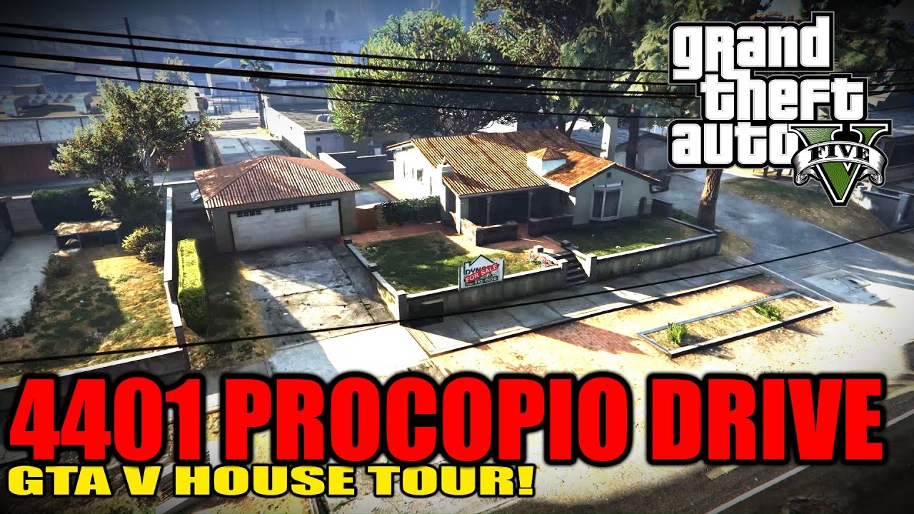 GTA 5 PC - 4401 Procopio Drive House Tour - YouTube