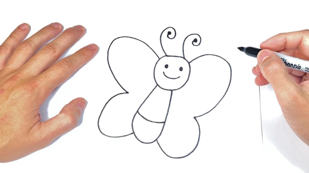 Como Dibujar Una Mariposa Fácil Dibujo De Mariposa Paso A Paso Youtube