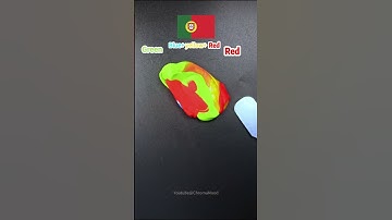 🇵🇹 Portuguese Flag Clay Alchemy | Hypnotic Color Blending | Meditative Crafting Sounds #asmr