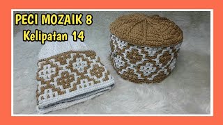 PECI RAJUT MOTIF MOZAIK 8‼️ Easy Crochet Tutorial