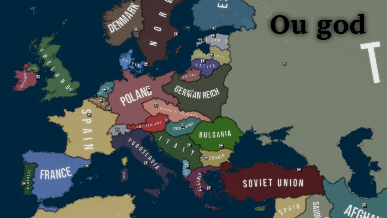 All Countries swapped with an neighbour | Hoi4 Timelapse | - YouTube