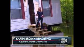 Miss. flooding causes sea of sunken houses