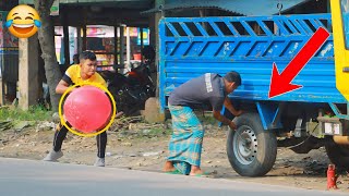 Update Tyre Blast PRANK with Popping balloons | Crazy REACTION with Popping Balloon Prank - So Funny by ComicaL TV 8,475 views 1 month ago 3 minutes, 50 seconds