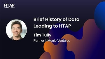 Brief History of Data Leading to HTAP (HTAP Summit 2022)
