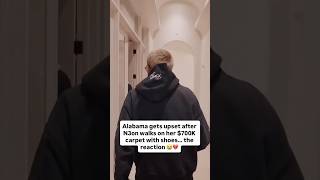 Alabama upset after N3on walks on her $700K carpet with shoes... the reaction 😭 #n3on #streamer