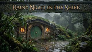 Forest Rain in The Hobbiton ⛈️ Lord of the Rings Inspired Ambience | Hobbit Cozy Ambience