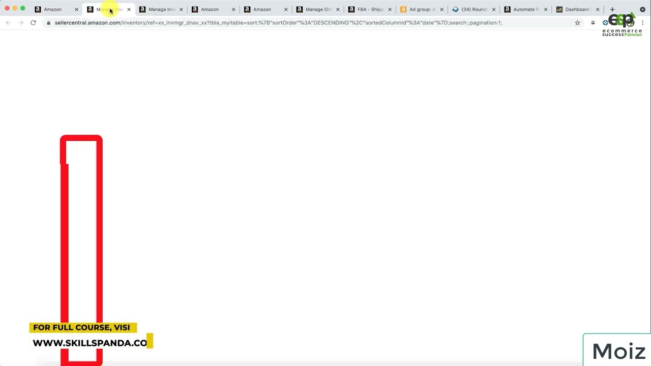 How To Check BuyBox Percentage Within Your Seller Central On SKU Level? By Moiz Zoaib [Urdu/Hindi]
