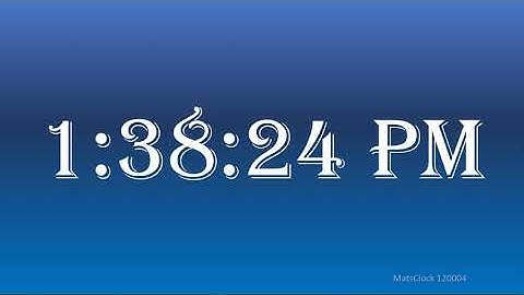 Free Digital Clock for PowerPoint - MatsClock 120004 AM/PM
