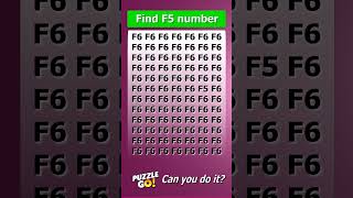 Find F5 where? | Brain Teaser IQ Test #shorts #different #puzzles #opticalillusion #quiz screenshot 2