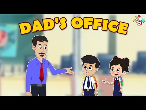 Dad's Office | Gattu Chinki and Papa | Animated Stories | English Cartoon | Moral Stories | PunToon