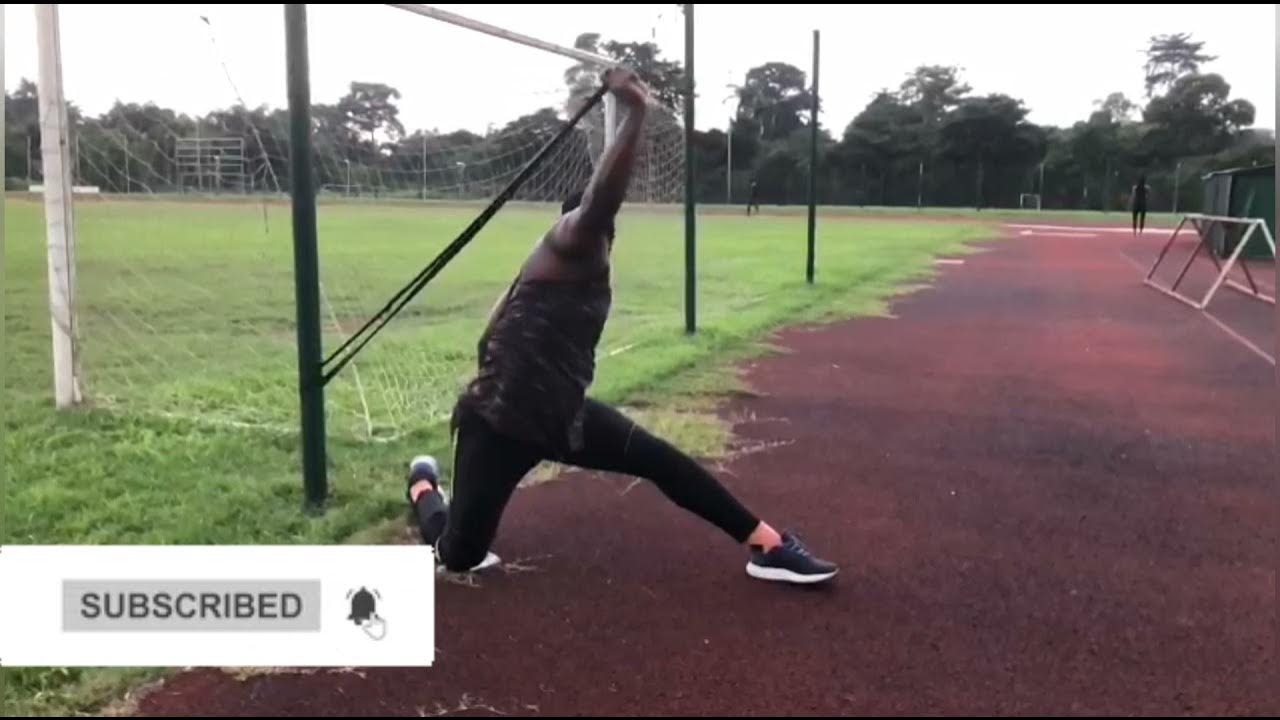 JAVELIN THROWERS HOW TO BUILD STRONG SHOULDERS WITH RESISTANCE BAND 🇬🇭