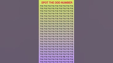 Can You Spot the Odd Number? 99% Fail This 715 Challenge! 👀 #Shorts