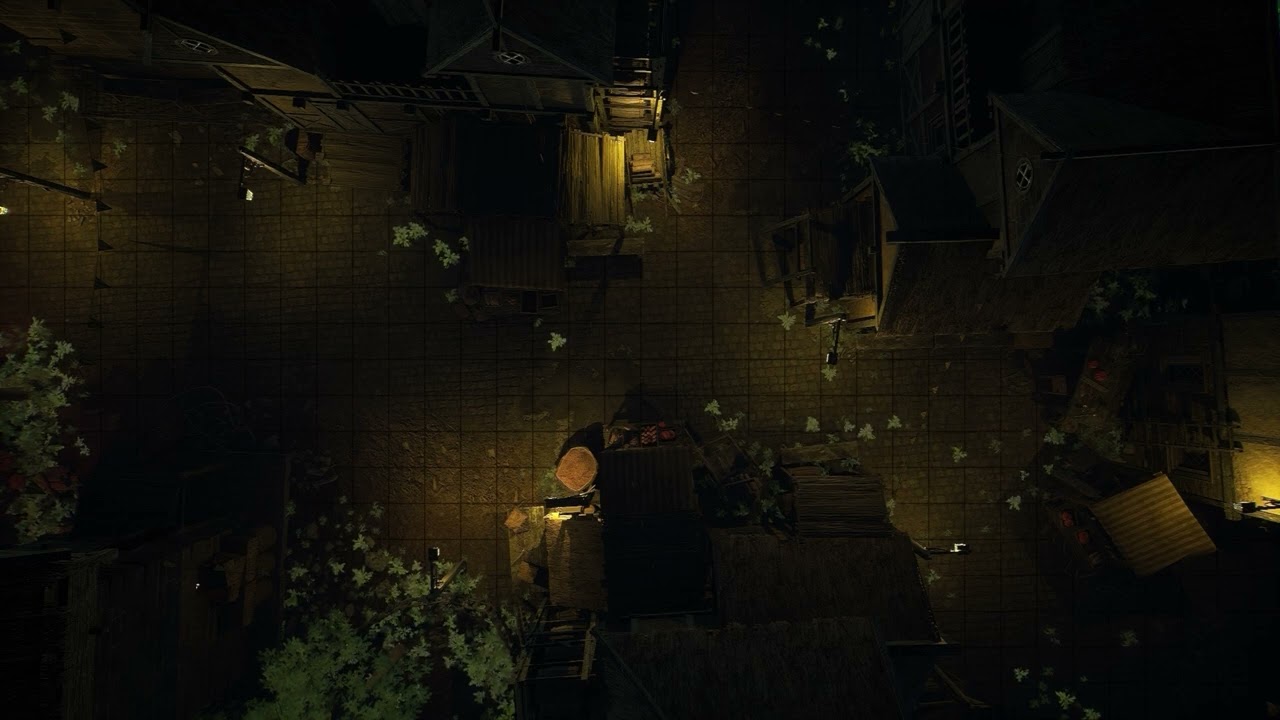 D&D | Medieval Village Night  | Animated Battle Maps