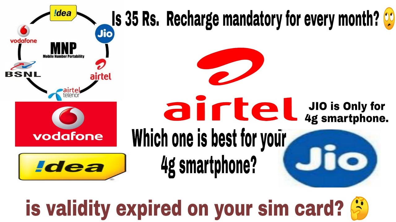 Airtel,Vodafone and Idea new policies for validity | Is 35 Rs recharge Mandatory for every month ?🤔
