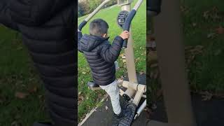 Hassan ? in Broadfield Park 26/10/22 with Daddy Waheed ?