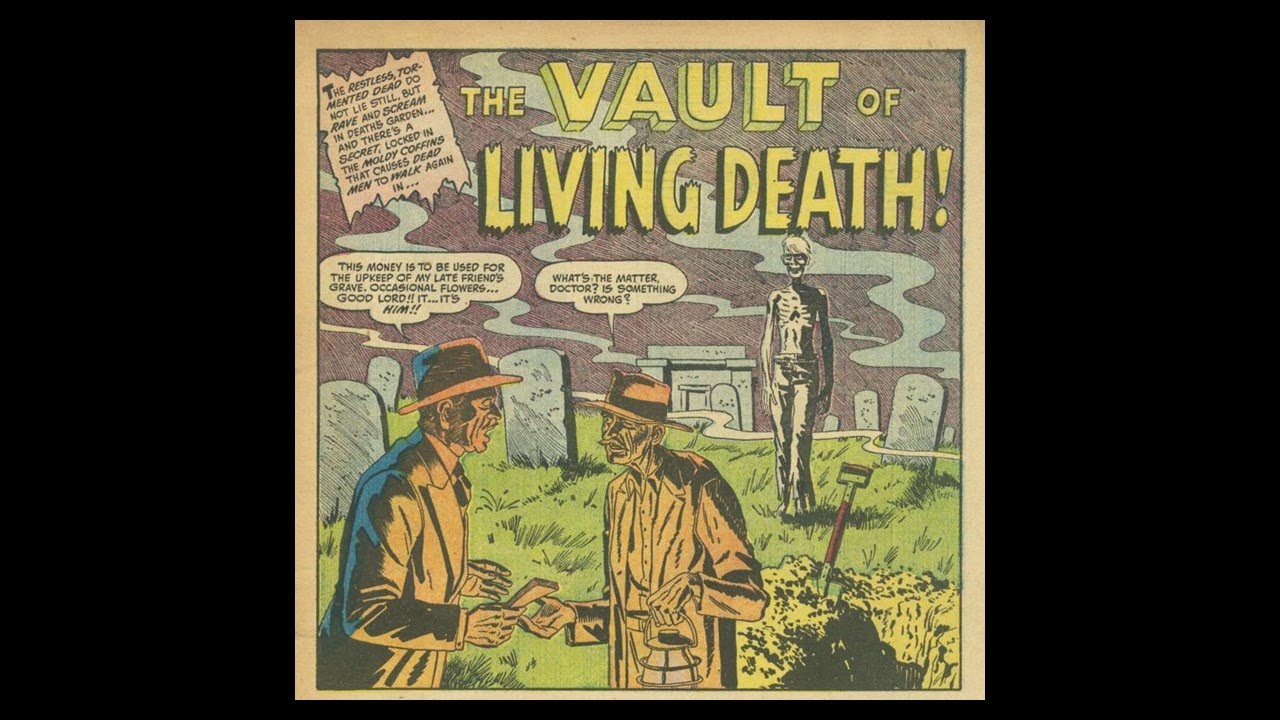 The VAULT OF LIVING DEATH - Vintage Horror Comic Book