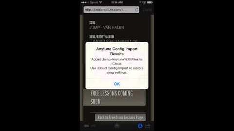 Importing Anytune Files