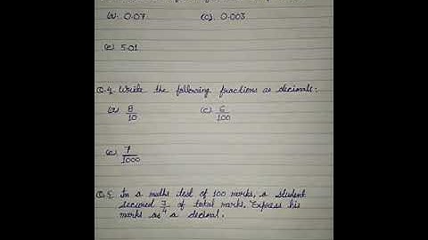 CLASS 4th-CBSE-Ch.8 Decimals (Exercise 8.1 question no.3,4,5)