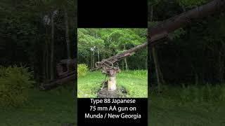 Japanese 75mm AA Gun on Munda #wwii #ww2 #worldwar2 #worldwarii #sfrproductions #historyadventures