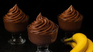 "Postre de plátano con textura cremosa en 5 minutos" sin AZÚCAR, sin harina!