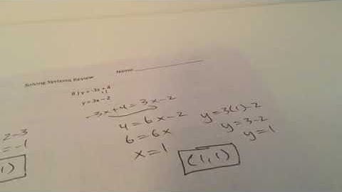 Algebra 2 Chapter 3 Part 1 Test Review Video