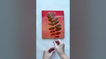 Easy botanical gel print #gelprinting #monoprint #botanicalart