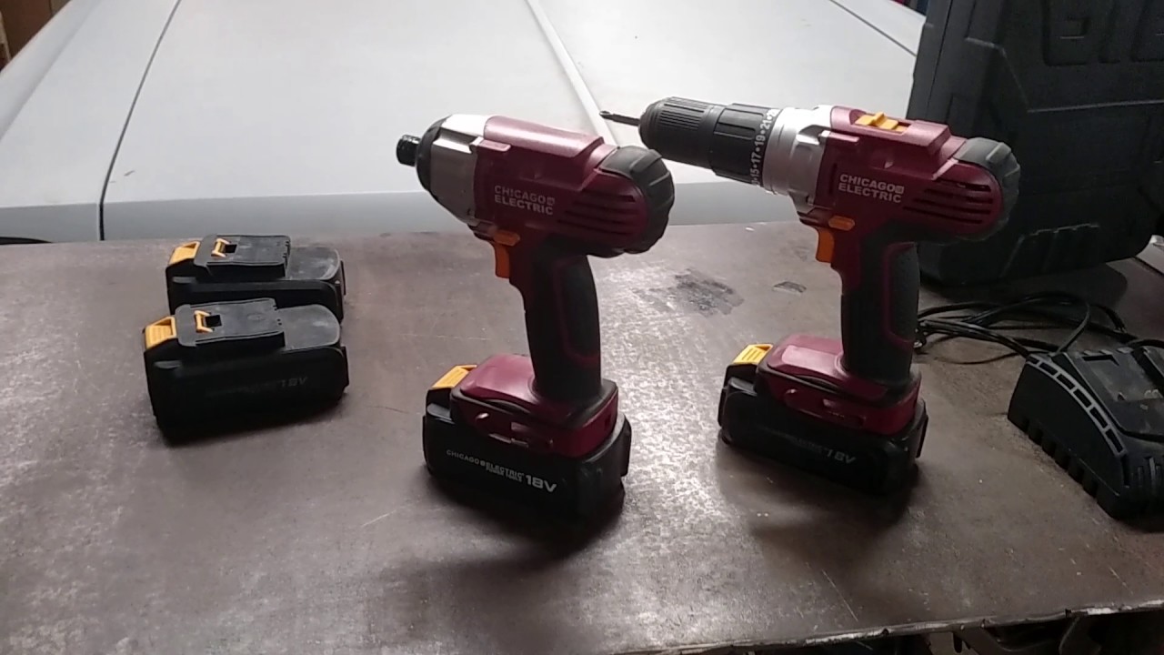 HARBOR FREIGHT 18V DRILL & IMPACT DRIVER REVIEW - YouTube
