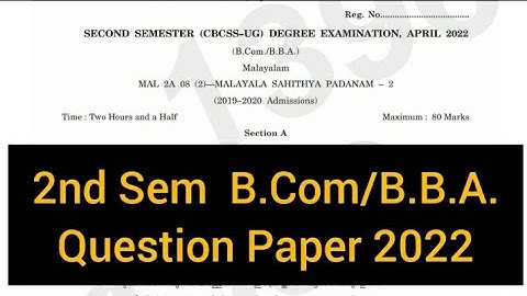 MALAYALA SAHITHYA PADANAM - 2        |           2nd Sem    B.Com./B.B.A.     2022 #calicut