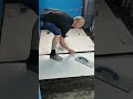 Easy fast and neat bathroom tile installation process #shorts