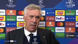 Carlo Ancelotti praises "fantastic atmosphere" following Real Madrid's 3-0 win at Celtic Park
