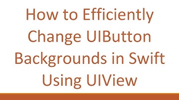 How to Efficiently Change UIButton Backgrounds in Swift Using UIView
