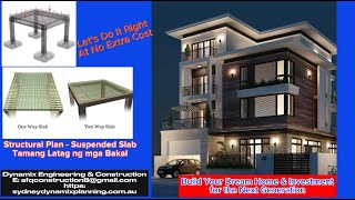 Suspended Slab - Tamang Lay-out ng mga Bakal for Construction