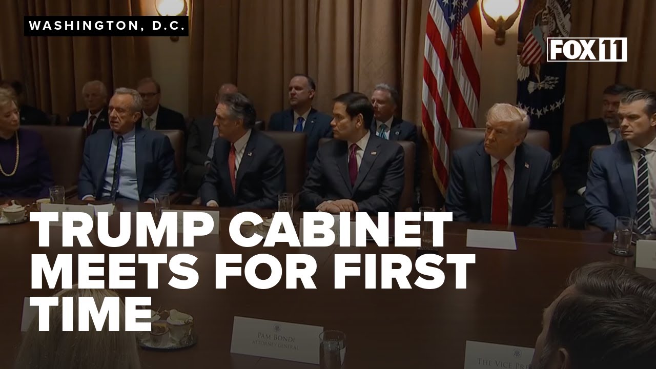 First Cabinet meeting of President Donald Trump's second term - YouTube