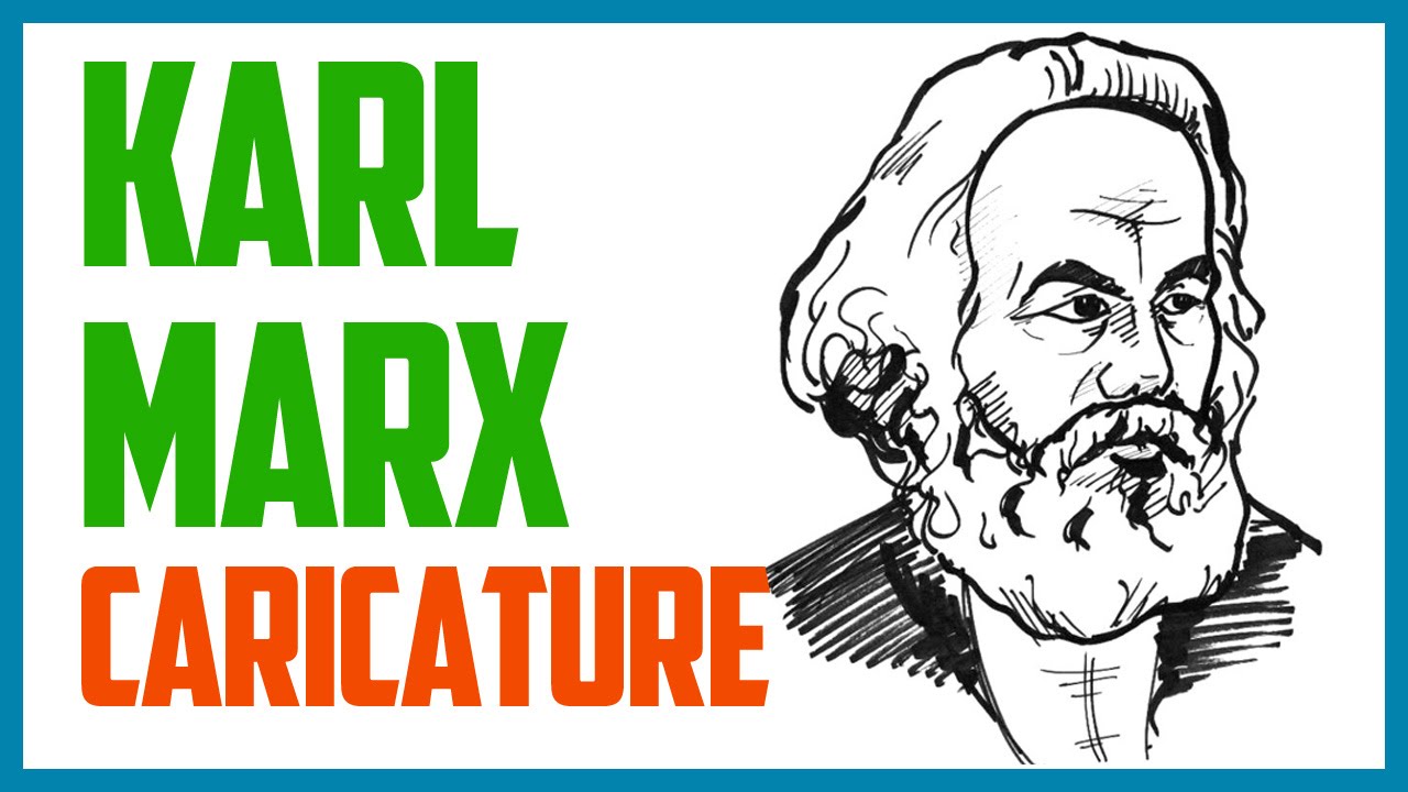 KARL MARX CARICATURE | Speed drawing a caricature of Karl Marx - YouTube