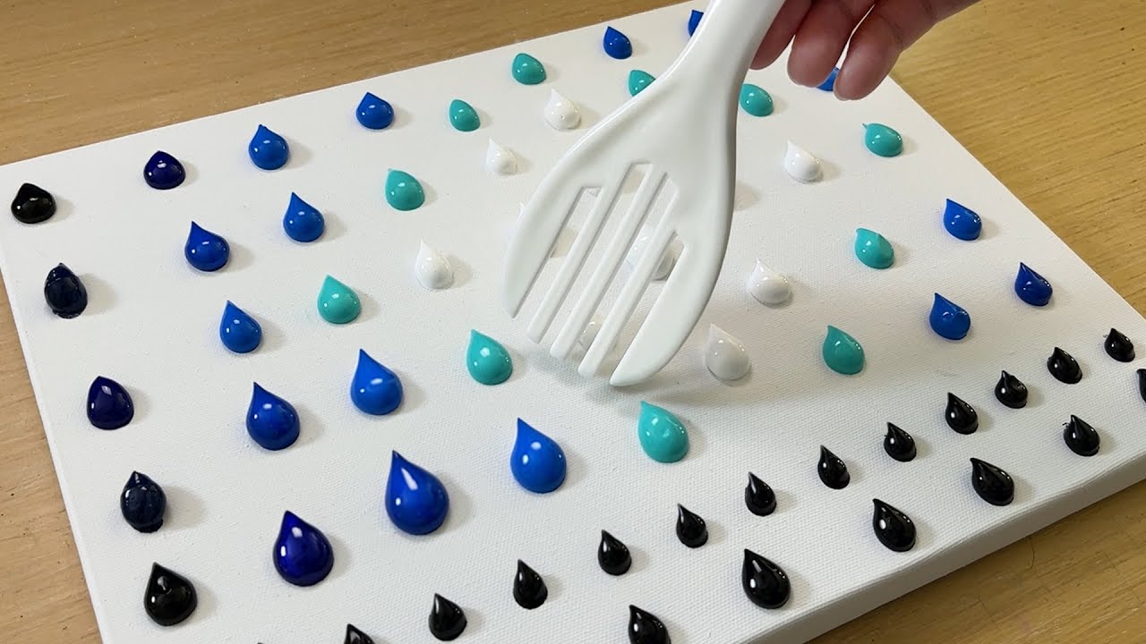 Как нарисовать пару под зонтом / Техники акриловой живописи