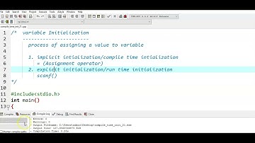 Variables in C Language - Part 4 Compile time initialization of variables