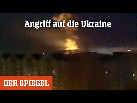 Angriff auf die Ukraine: Sirenen heulen, dann die ersten Detonationen | DER SPIEGEL